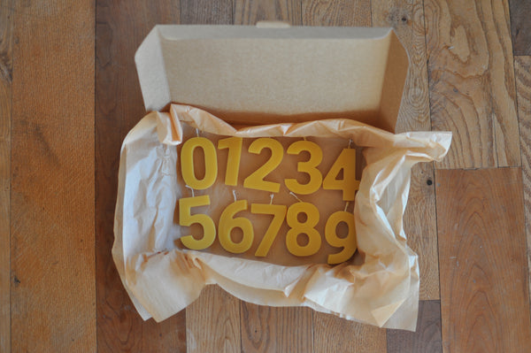 Beeswax Number Candles